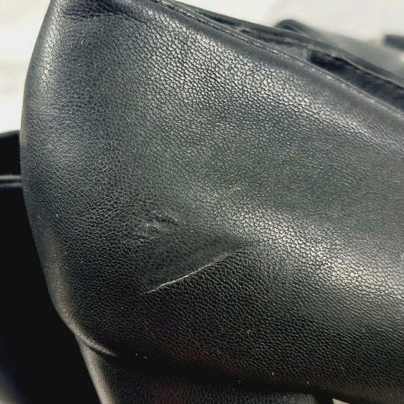 NEW NORDSTROM RACK Oslo Block Heel Pointed Toe Slip On Black Pumps D709 - Picture 12 of 13